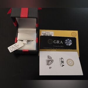 Elegant 3ct Moissanite Princess Cut Sterling Silver Ring